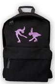 Sac  Dos - Noir - Patineuses Pailletes Violet